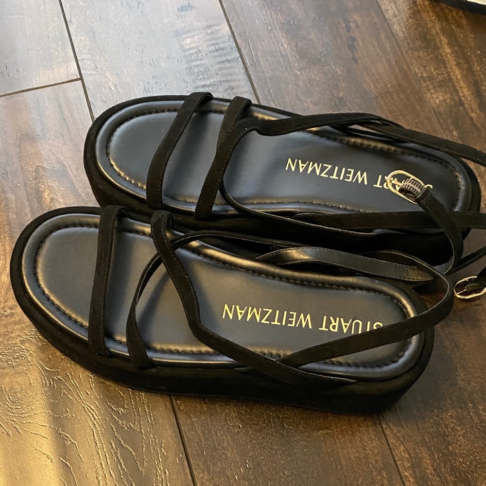 NWT Stuart Weitzman Summerlift Suede Flatform Sandal